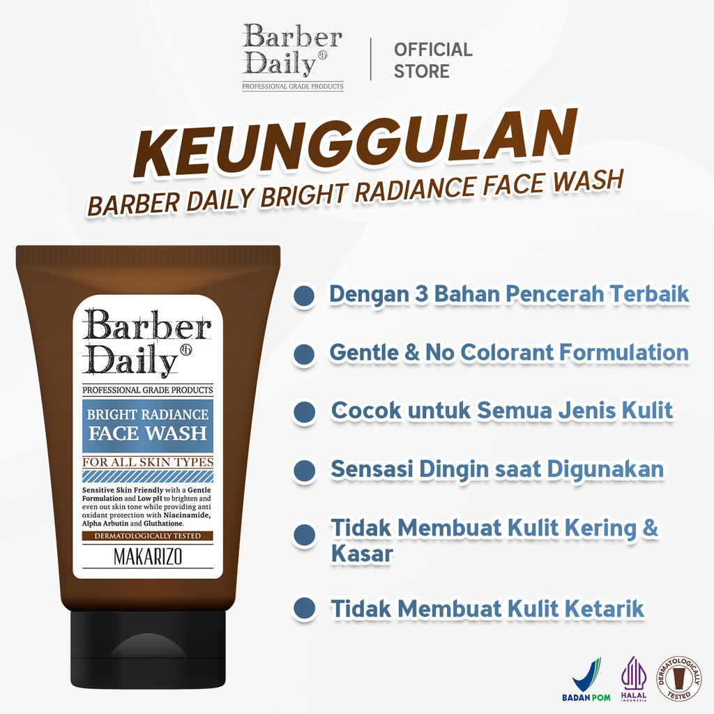 barber daily bright radiance face wash 100ml barber daily bright radiance face wash 100ml