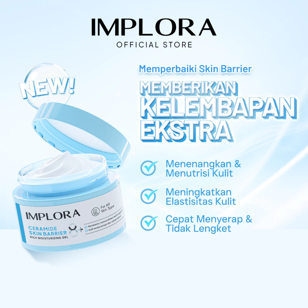 implora ceramide skin barrier moisturizing gel 30ml/pelembab wajah implora ceramide skin barrier moisturizing gel 30ml/pelembab wajah