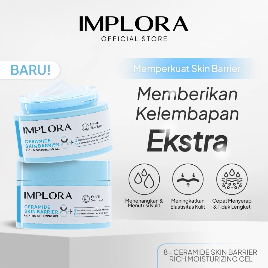 implora ceramide skin barrier moisturizing gel 30ml/pelembab wajah implora ceramide skin barrier moisturizing gel 30ml/pelembab wajah