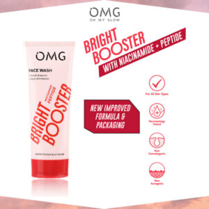 omg oh my glow bright booster face wash 50ml & 100ml/pembersih wajah