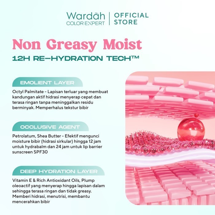 wardah hydrabalm lip care 4g spf 15/pelembab bibir wardah hydrabalm lip care 4g spf 15/pelembab bibir