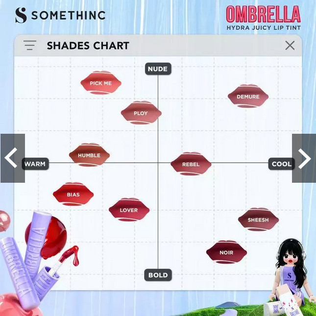 somethinc ombrella hydra juicy lip tint 2.5g/liptit somethinc ombrella hydra juicy lip tint 2.5g/liptit