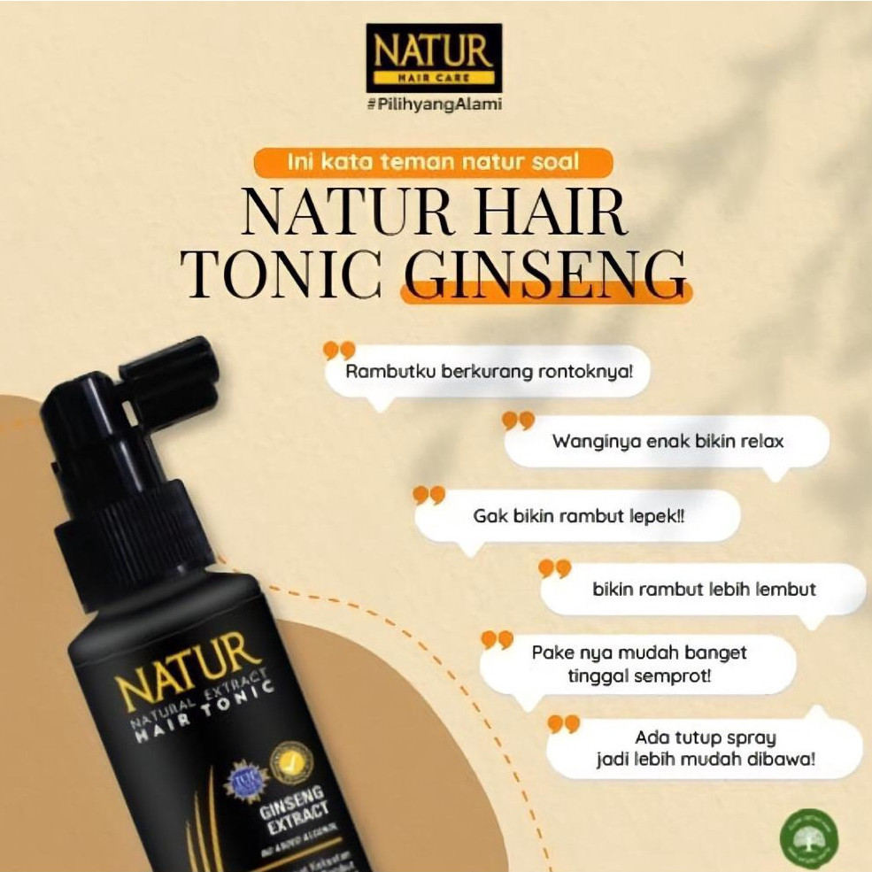 natur natural extract hair tonic 90ml/vitamin rambut natur natural extract hair tonic 90ml/vitamin rambut