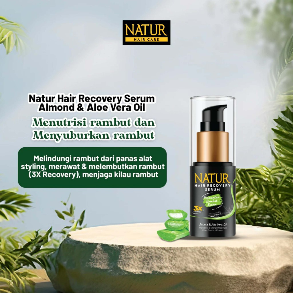 natur hair recovery serum 60ml/serum rambut natur hair recovery serum 60ml/serum rambut