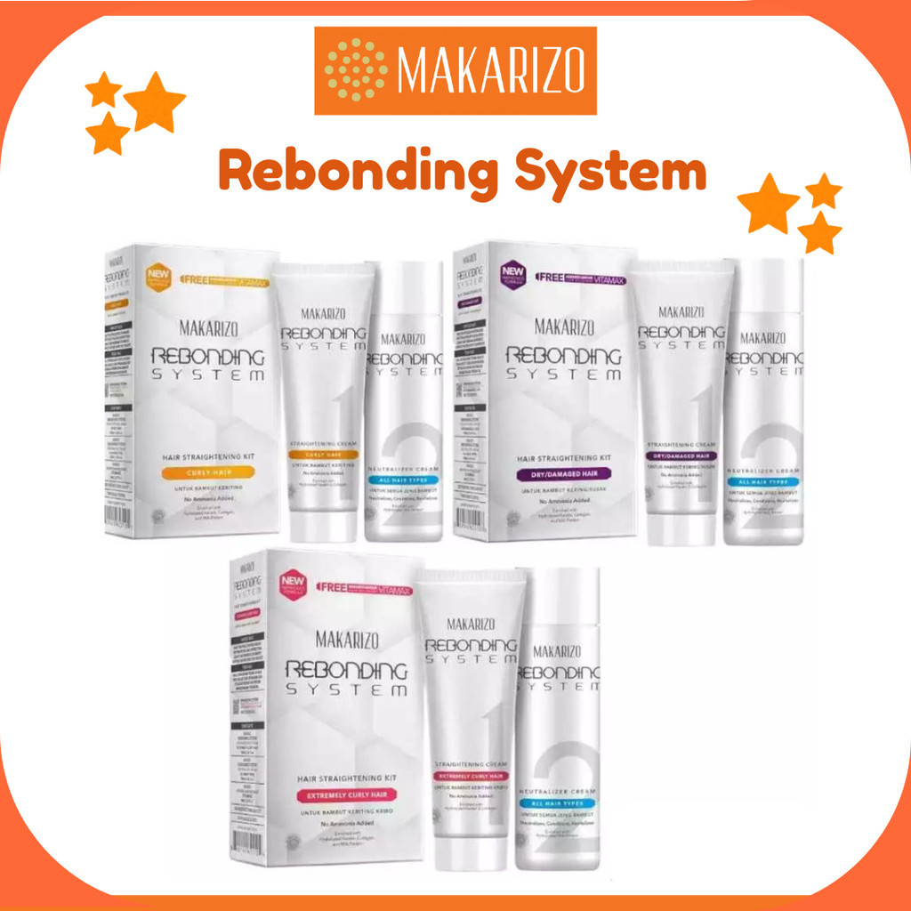 makarizo rebonding system 120ml/pelurus rambut makarizo rebonding system 120ml/pelurus rambut