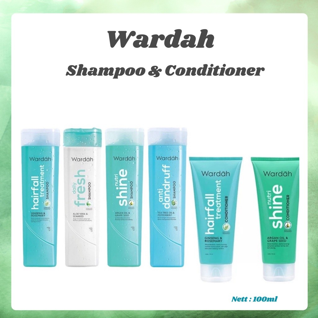 wardah shampoo & conditioner 170ml | hairfall treatment | nutri shine | anti dandruff | daily fresh wardah shampoo & conditioner 170ml | hairfall treatment | nutri shine | anti dandruff | daily fresh