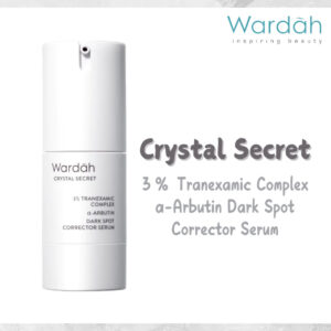 wardah crystal secret 3% tranexamic complex a arbutin dark spot corrector serum 20ml