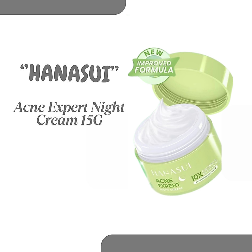 hanasui acne expert night cream 15g/pelembab wajah berjerawat hanasui acne expert night cream 15g/pelembab wajah berjerawat
