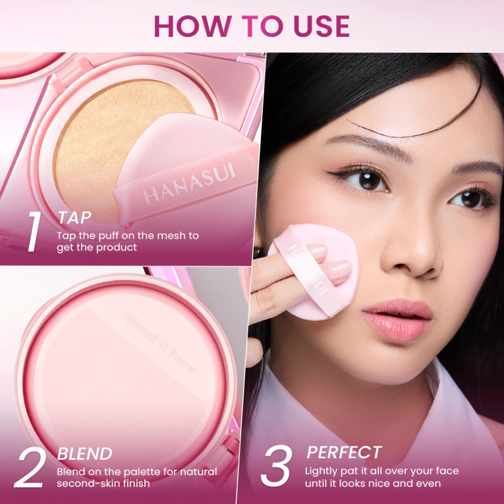 hanasui next level airy velvet cushion 15g/alas bedak hanasui next level airy velvet cushion 15g/alas bedak
