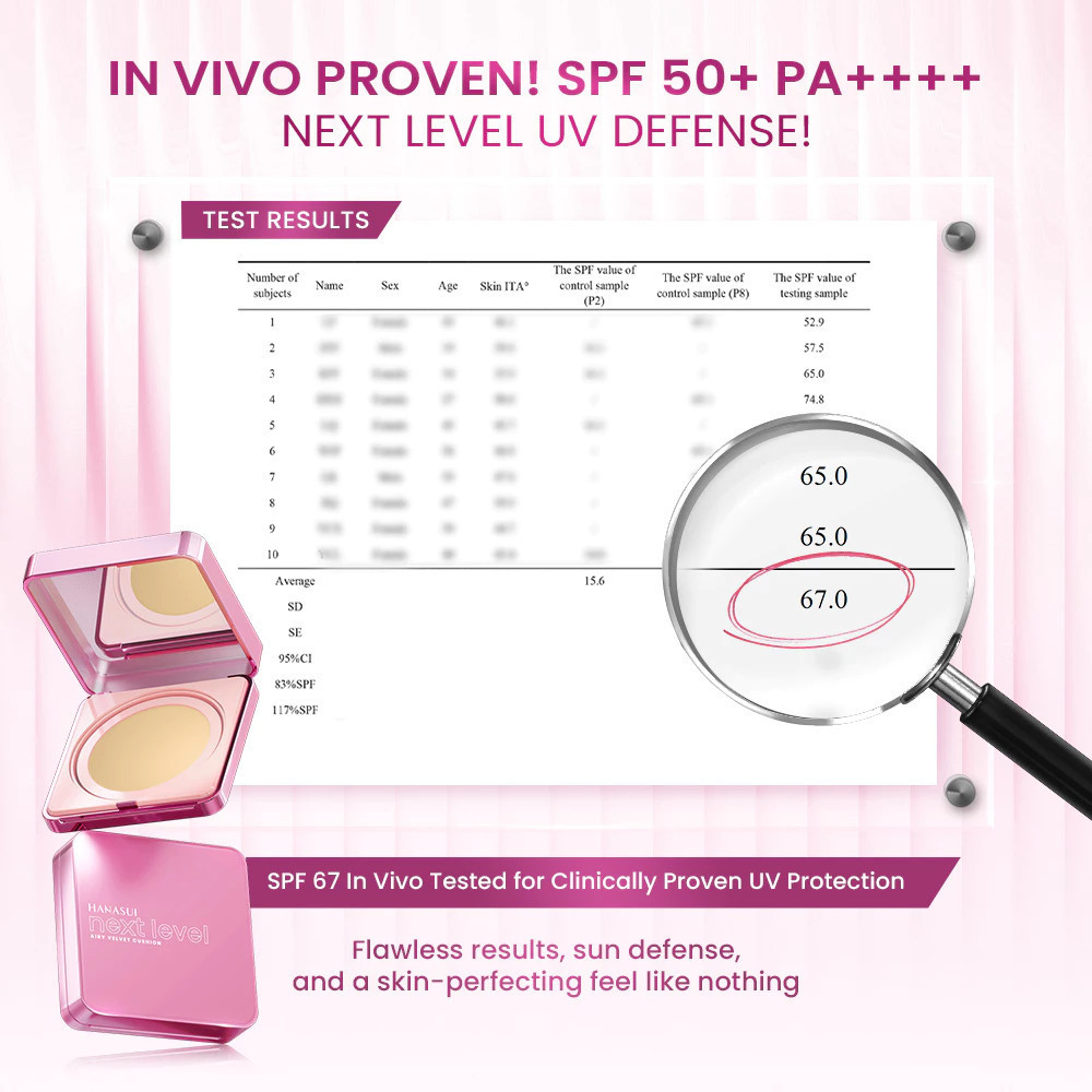 hanasui next level airy velvet cushion 15g/alas bedak hanasui next level airy velvet cushion 15g/alas bedak