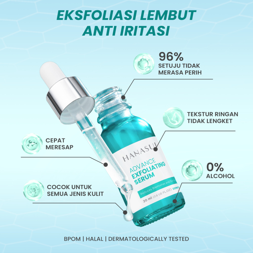 hanasui advance exfoliating serum 20ml/serum wajah hanasui advance exfoliating serum 20ml/serum wajah