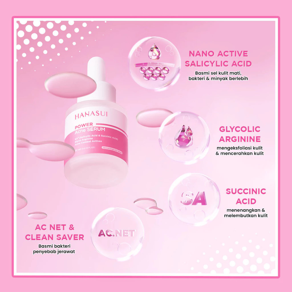 hanasui power acne serum 20ml / serum jerawat hanasui power acne serum 20ml / serum jerawat