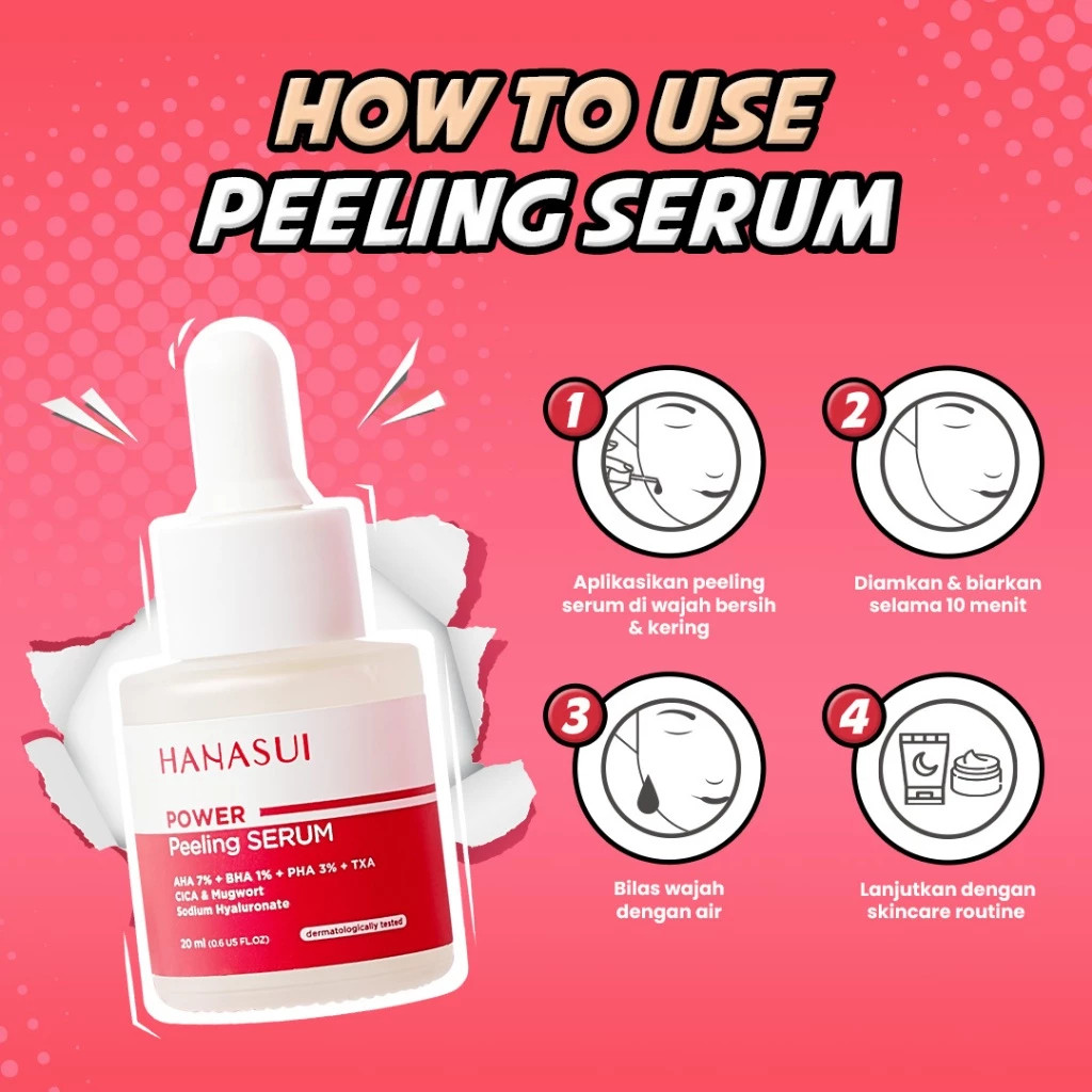 hanasui power peeling serum 20ml / serum eksfoliasi wajah hanasui power peeling serum 20ml / serum eksfoliasi wajah
