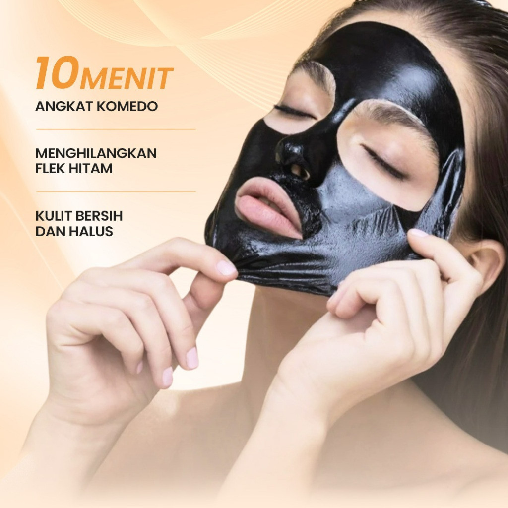 hanasui naturgo black peel off mask tube 60g/masker komedo hanasui naturgo black peel off mask tube 60g/masker komedo