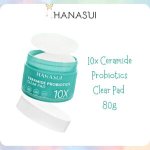 hanasui 10x ceramide probiotics clear pad 30 pads/kapas eksfoliasi