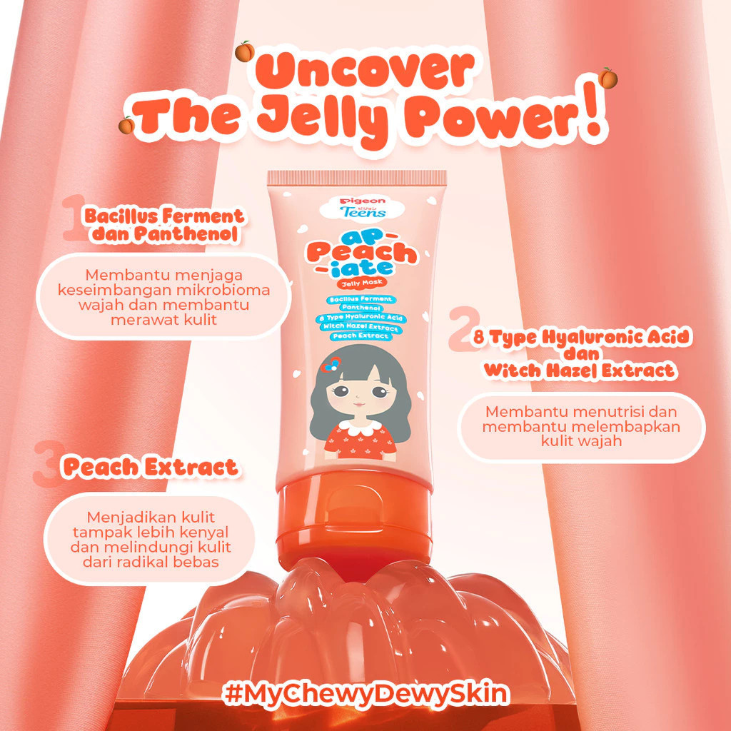 pigeon teens jelly mask 60ml/masker wajah pigeon teens jelly mask 60ml/masker wajah