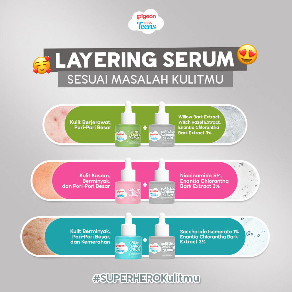 pigeon teens poreless warior serum 20ml/serum wajah pigeon teens poreless warior serum 20ml/serum wajah