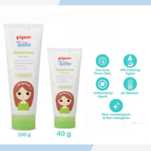 pigeon teens facial foam acne care 40g & 100g / pembersih wajah