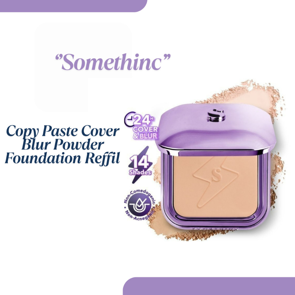 somethinc copy paste coverblur powder foundation 12g/bedak padat somethinc copy paste coverblur powder foundation 12g/bedak padat