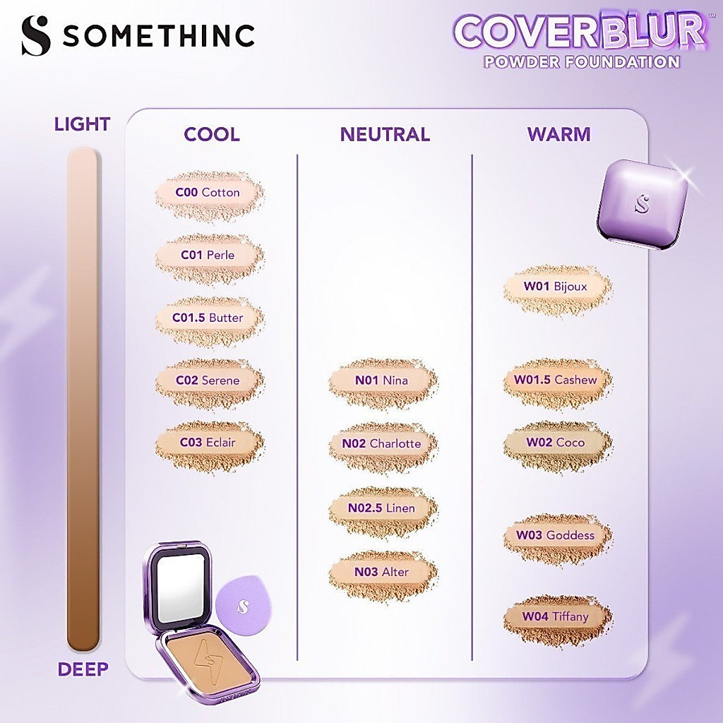somethinc copy paste coverblur powder foundation 12g/bedak padat somethinc copy paste coverblur powder foundation 12g/bedak padat