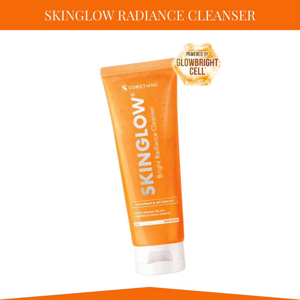 somethinc skinglow bright radiance cleanser 100ml/pembersih wajah somethinc skinglow bright radiance cleanser 100ml/pembersih wajah