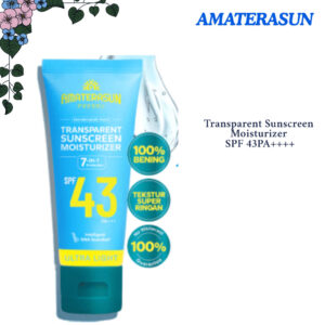 amaterasun transparent sunscreen moisturizer spf 43 pa+++ 50g/tabir surya