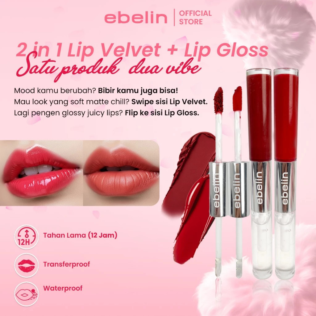 ebelin lip velvet and lip gloss 3ml ebelin lip velvet and lip gloss 3ml