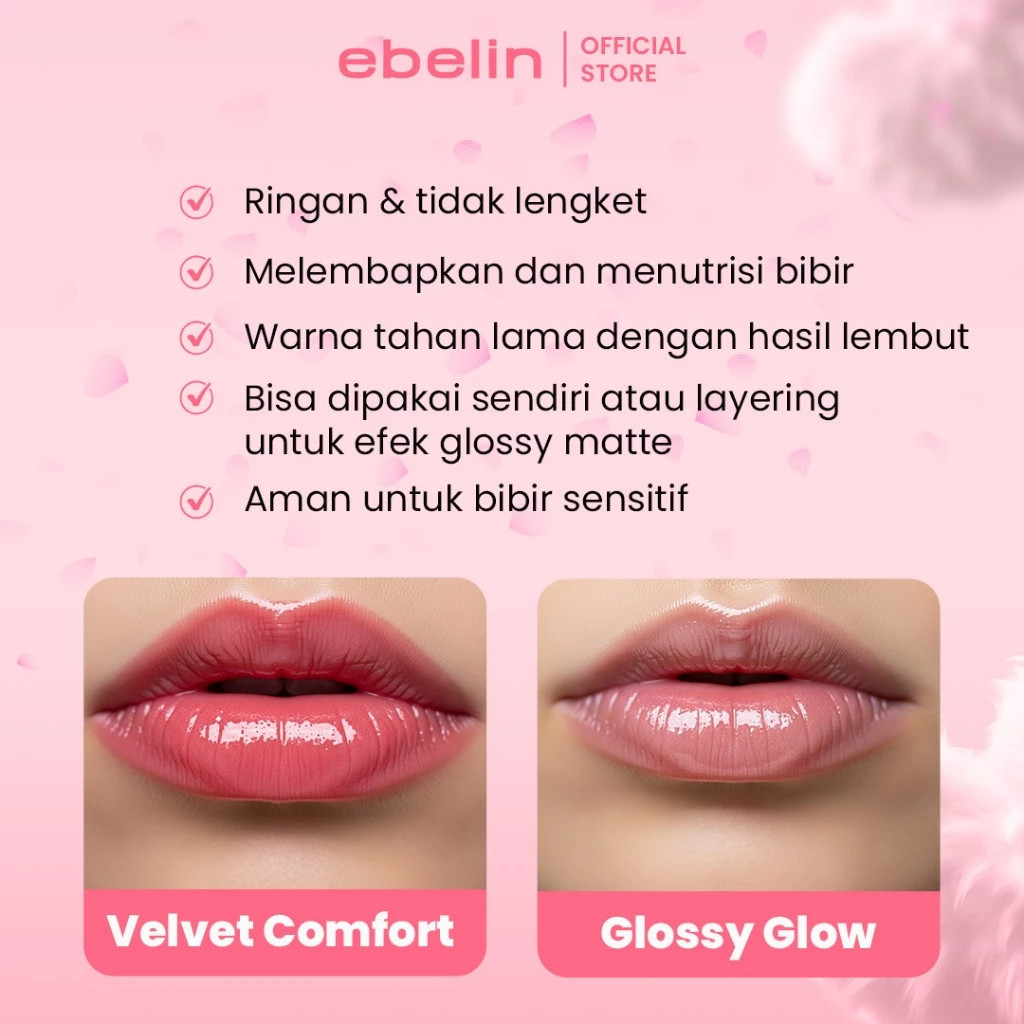 ebelin lip velvet and lip gloss 3ml ebelin lip velvet and lip gloss 3ml