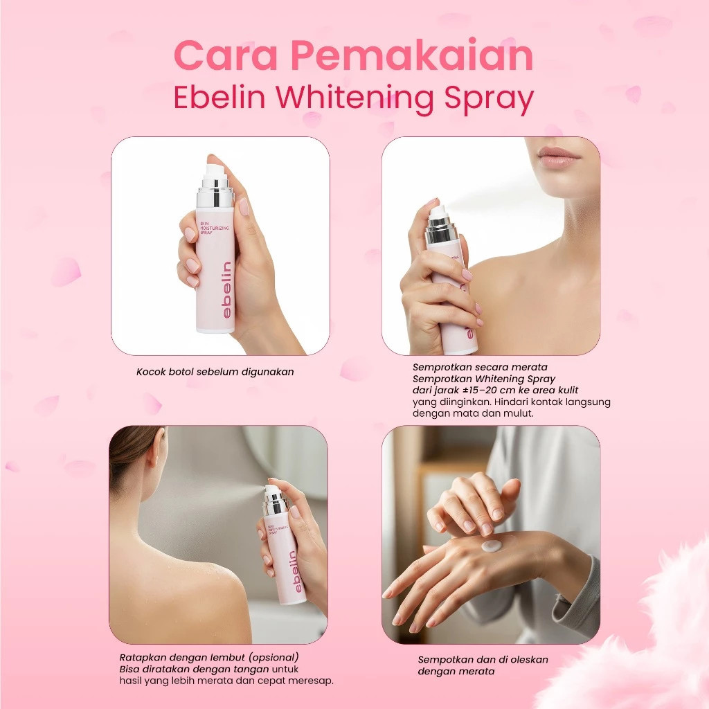 ebelin skin moisturizing spray 100ml/pengunci make up ebelin skin moisturizing spray 100ml/pengunci make up