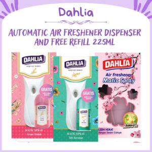 dahlia automatic air freshener dispenser and free refill 225ml/pengharum ruangan