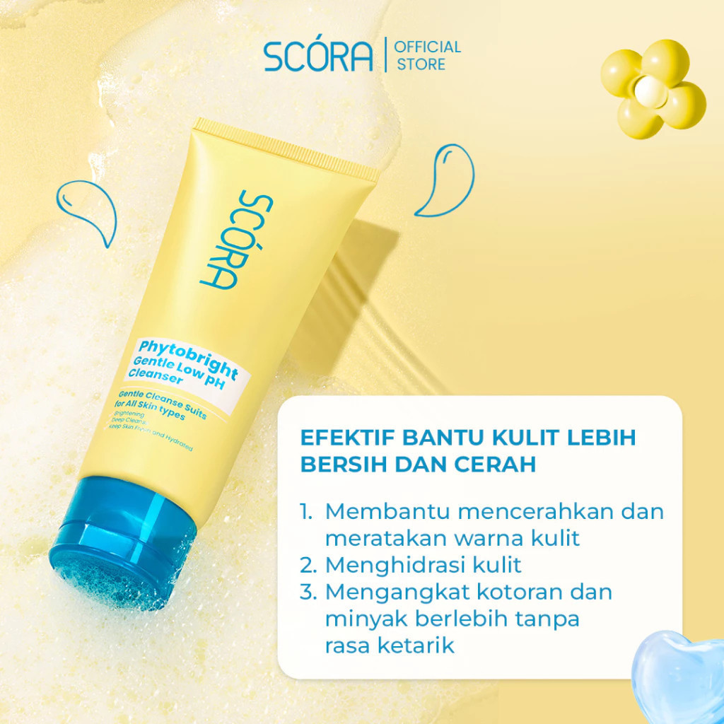 scora phytobright gentle low ph cleanser 100ml/pembersih wajah scora phytobright gentle low ph cleanser 100ml/pembersih wajah