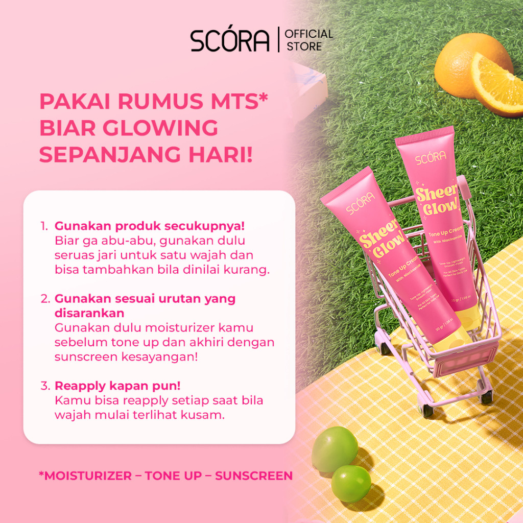 scora sheer glow tone up cream 30g/pelembab wajah scora sheer glow tone up cream 30g/pelembab wajah