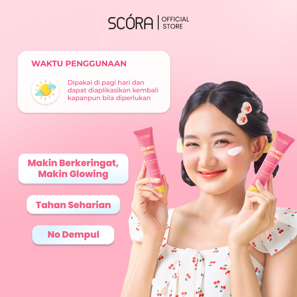 scora sheer glow tone up cream 30g/pelembab wajah scora sheer glow tone up cream 30g/pelembab wajah