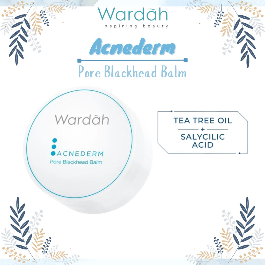 wardah acnederm pore blackhead balm with tea tree oil 20g/pembersih komedo wardah acnederm pore blackhead balm with tea tree oil 20g/pembersih komedo