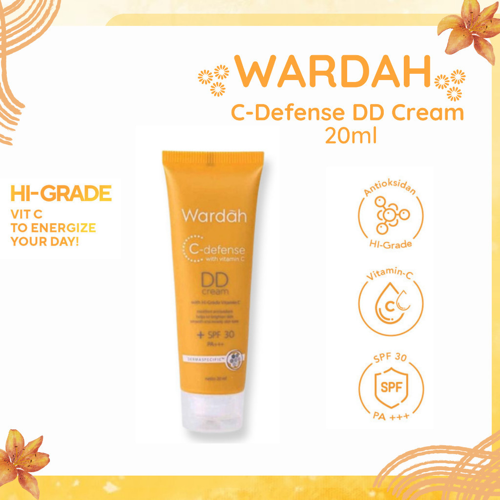 wardah c defense dd cream 20ml/alas bedak wardah c defense dd cream 20ml/alas bedak