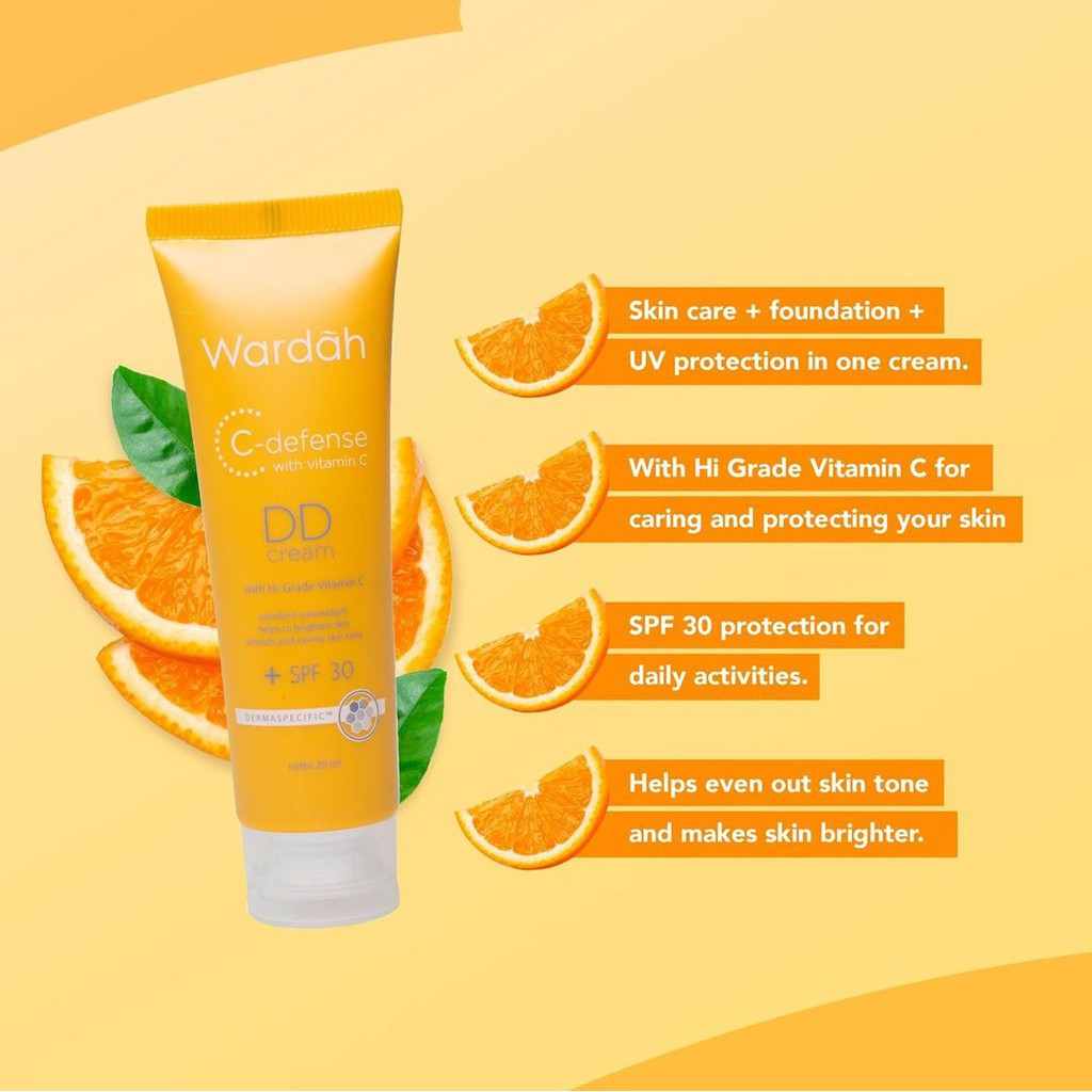 wardah c defense dd cream 20ml/alas bedak wardah c defense dd cream 20ml/alas bedak