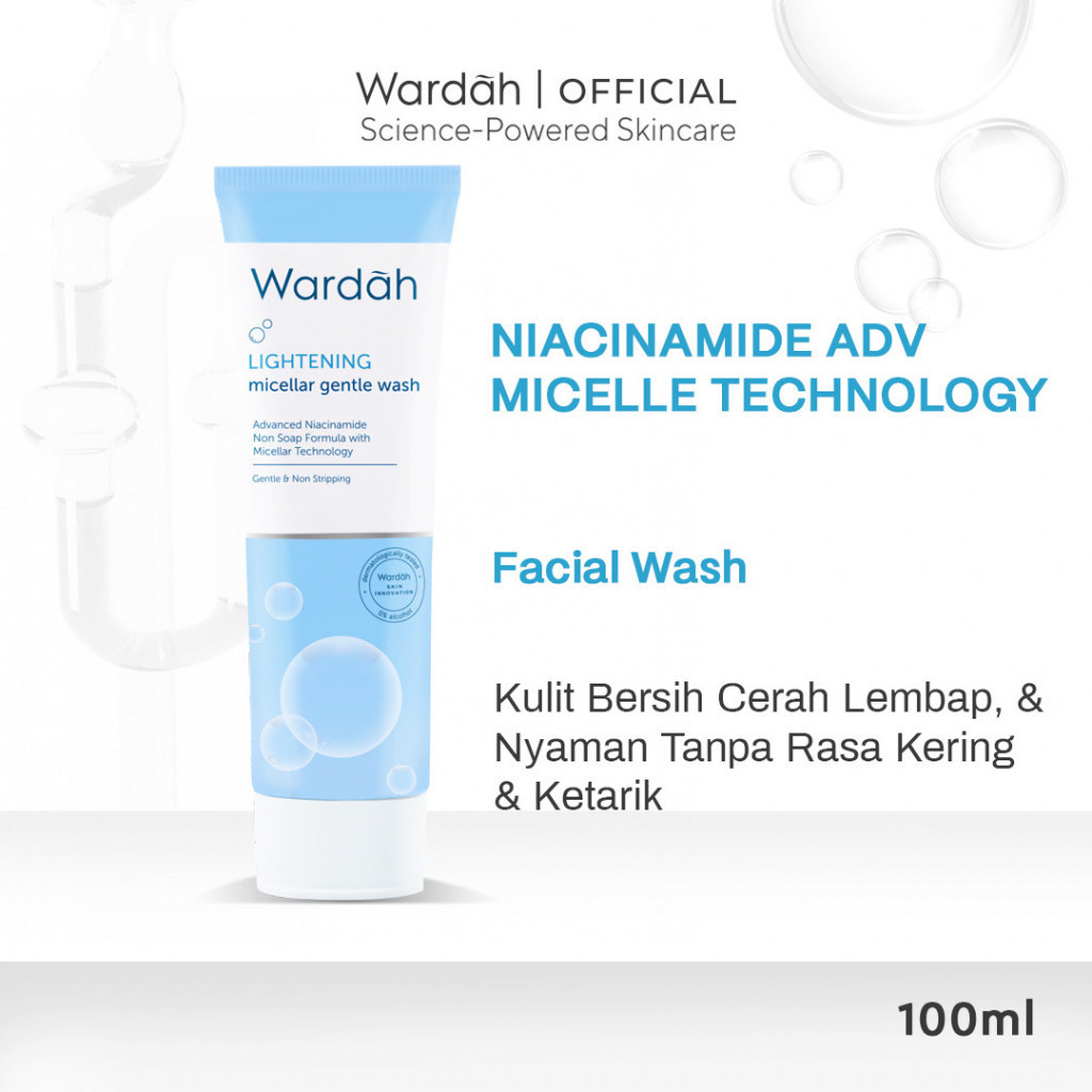 wardah lightening low ph nano niacinamide gentle facial wash 50ml and 100ml/pembersih wajah wardah lightening low ph nano niacinamide gentle facial wash 50ml and 100ml/pembersih wajah