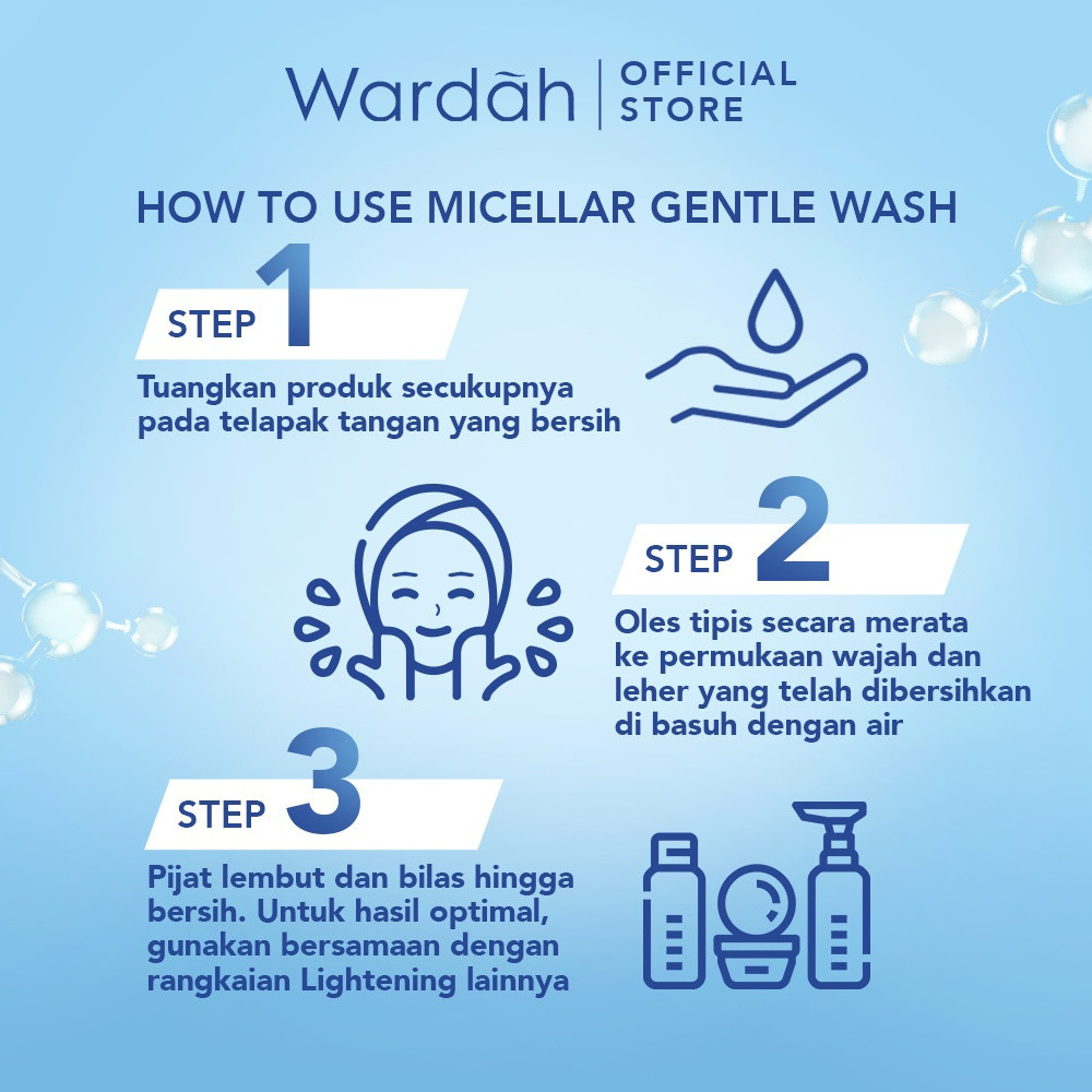 wardah lightening low ph nano niacinamide gentle facial wash 50ml and 100ml/pembersih wajah wardah lightening low ph nano niacinamide gentle facial wash 50ml and 100ml/pembersih wajah