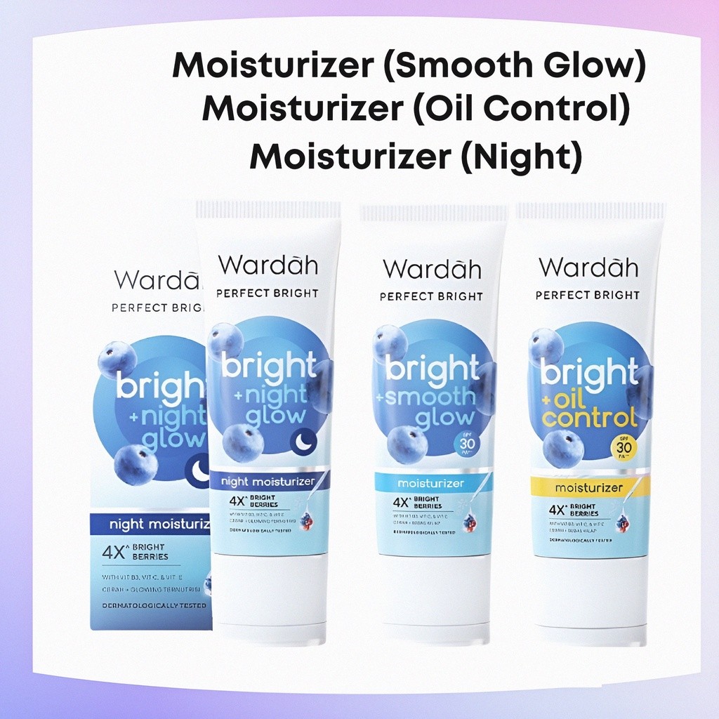 wardah perfect bright moisturizer bright smooth glow spf 30 pa+++ 20ml wardah perfect bright moisturizer bright smooth glow spf 30 pa+++ 20ml