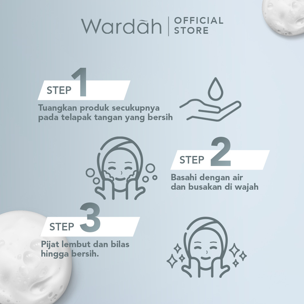 wardah nature daily mineral clarifying facial foam 100ml/pembersih wajah wardah nature daily mineral clarifying facial foam 100ml/pembersih wajah