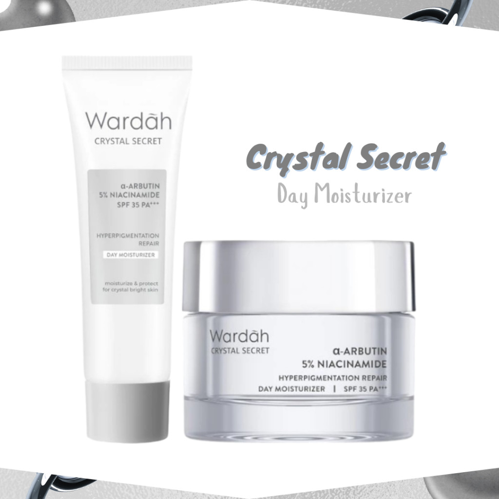 wardah crystal secret alpha arbutin 5% niacinamide brightening day moisturizer 15ml and 30g wardah crystal secret alpha arbutin 5% niacinamide brightening day moisturizer 15ml and 30g