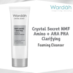 wardah crystal secret nmf amino aha pha clarifying foaming cleanser 100ml/pembersih wajah