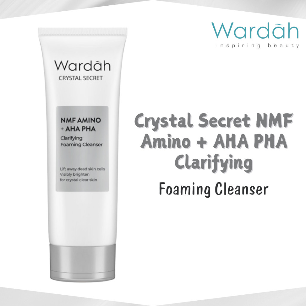 wardah crystal secret nmf amino aha pha clarifying foaming cleanser 100ml/pembersih wajah wardah crystal secret nmf amino aha pha clarifying foaming cleanser 100ml/pembersih wajah