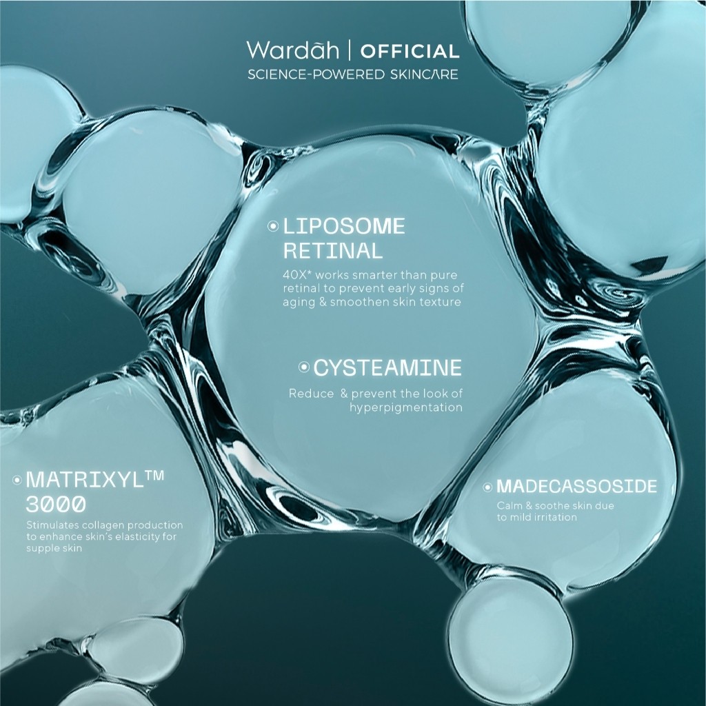 wardah retinal liposome cysteamine radiant resurfacing serum 30ml/serum wajah wardah retinal liposome cysteamine radiant resurfacing serum 30ml/serum wajah