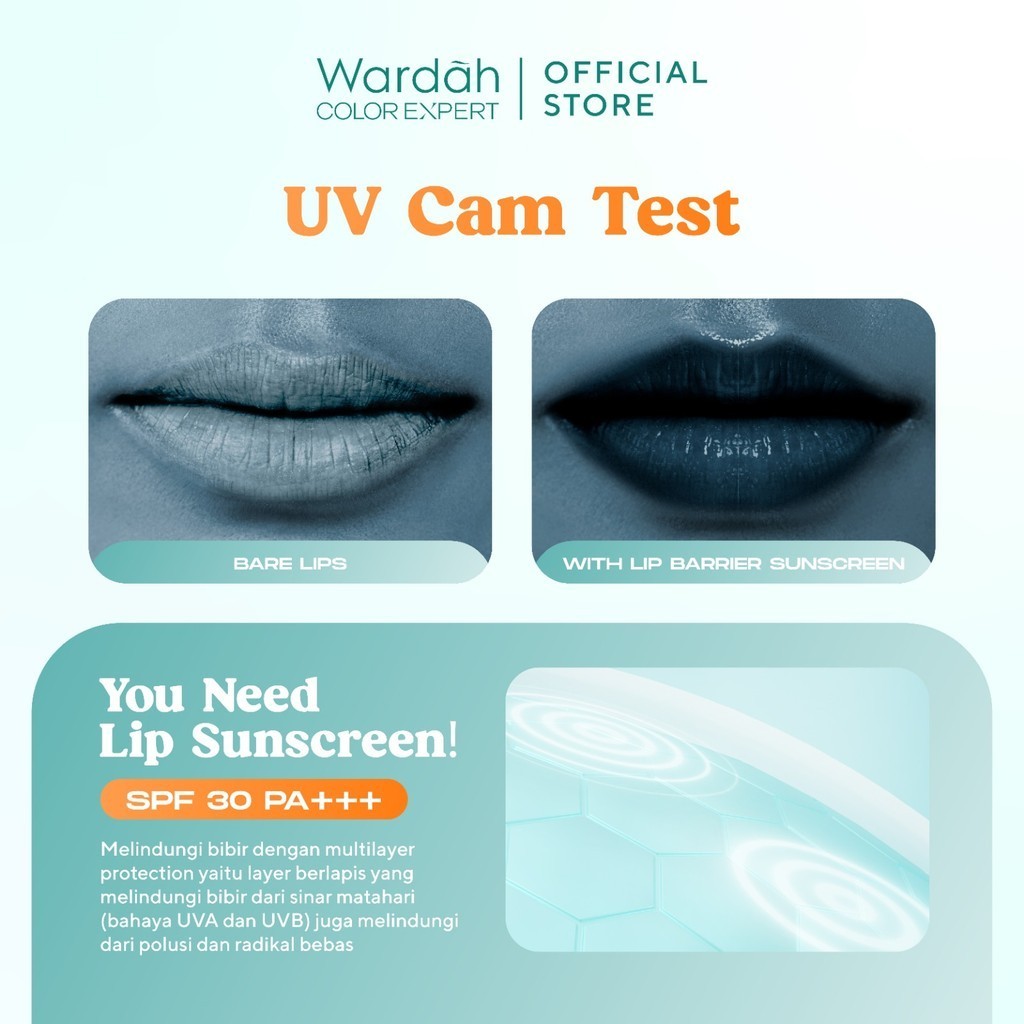 wardah lip barrier sunscreen spf 30 pa+++/lip balm wardah lip barrier sunscreen spf 30 pa+++/lip balm