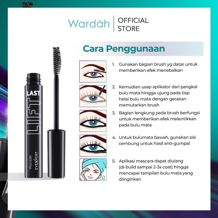 wardah eyexpert liftlast waterproof mascara 8ml | maskara wardah eyexpert liftlast waterproof mascara 8ml | maskara