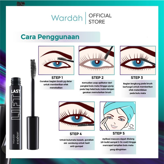 wardah eyexpert liftlast waterproof mascara 8ml | maskara wardah eyexpert liftlast waterproof mascara 8ml | maskara