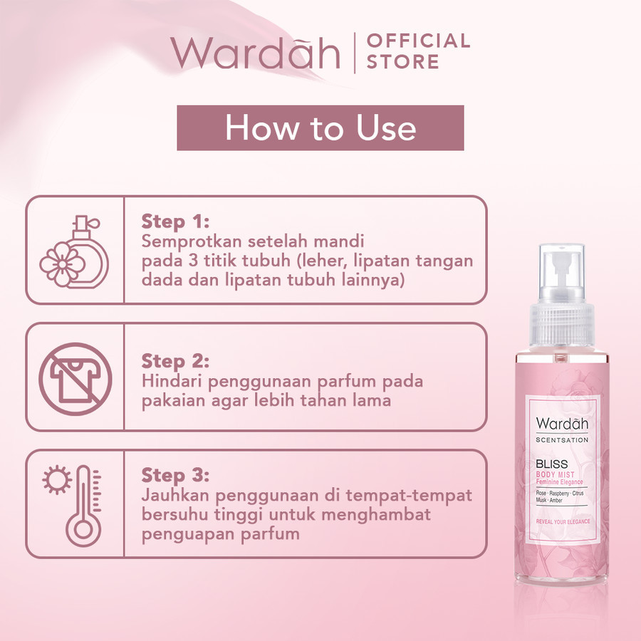 wardah scentsation body mist 100ml wardah scentsation body mist 100ml