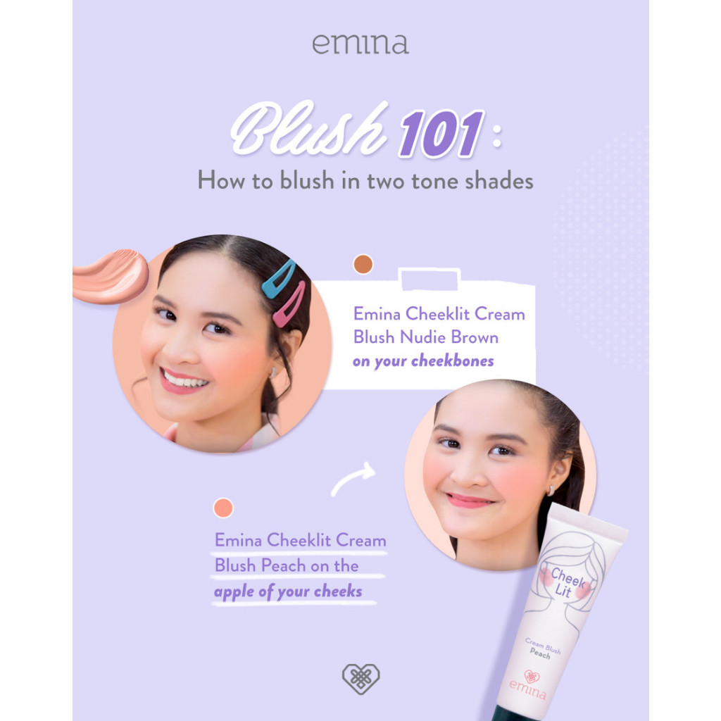 emina cheek lit cream blush 10 ml / blush on emina cheek lit cream blush 10 ml / blush on