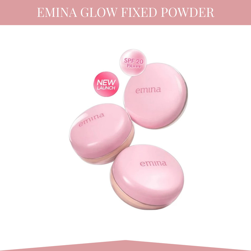 emina glowfixer blur powder 8g/bedak tabur emina glowfixer blur powder 8g/bedak tabur